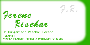 ferenc rischar business card